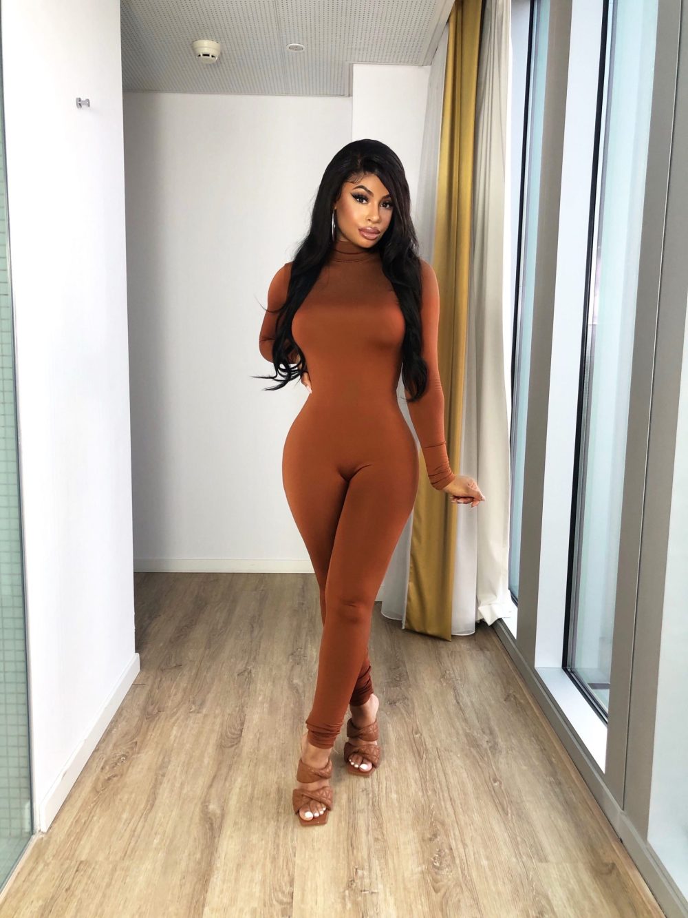 Angel on earth jumpsuit brown