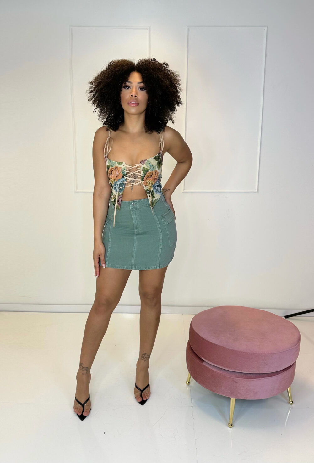Pocket Skirt green