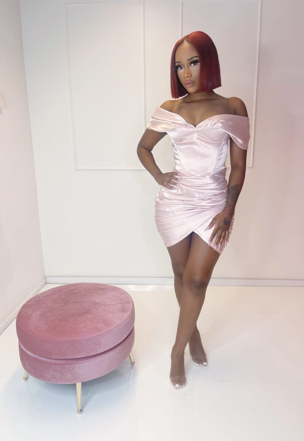 Silk bratz dress pink