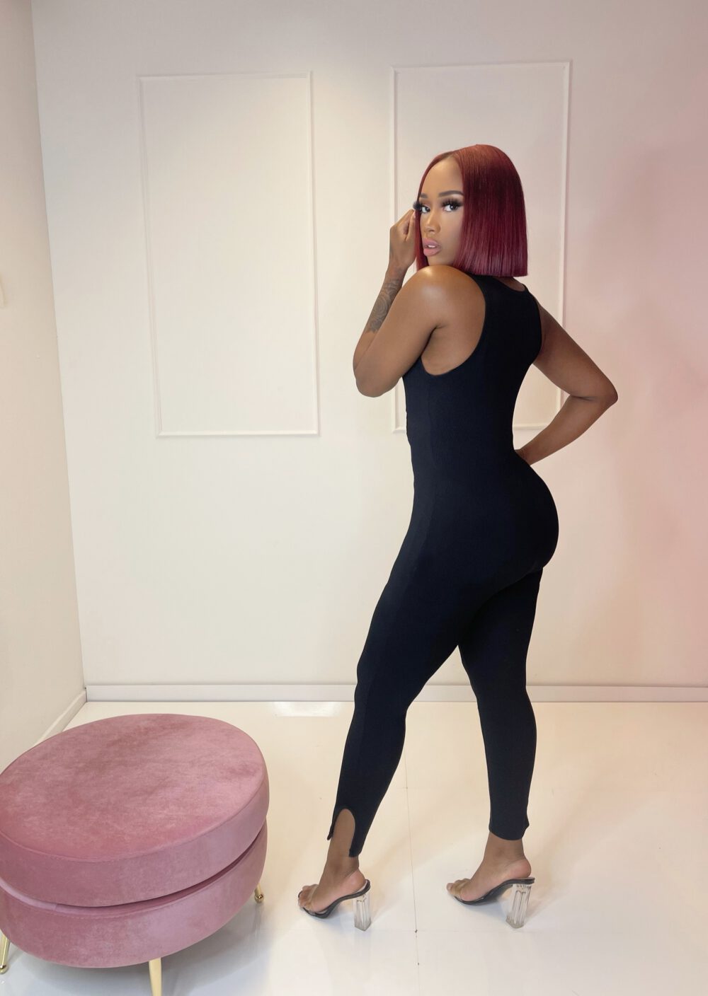 Jumpsuit black on black - Afbeelding 2
